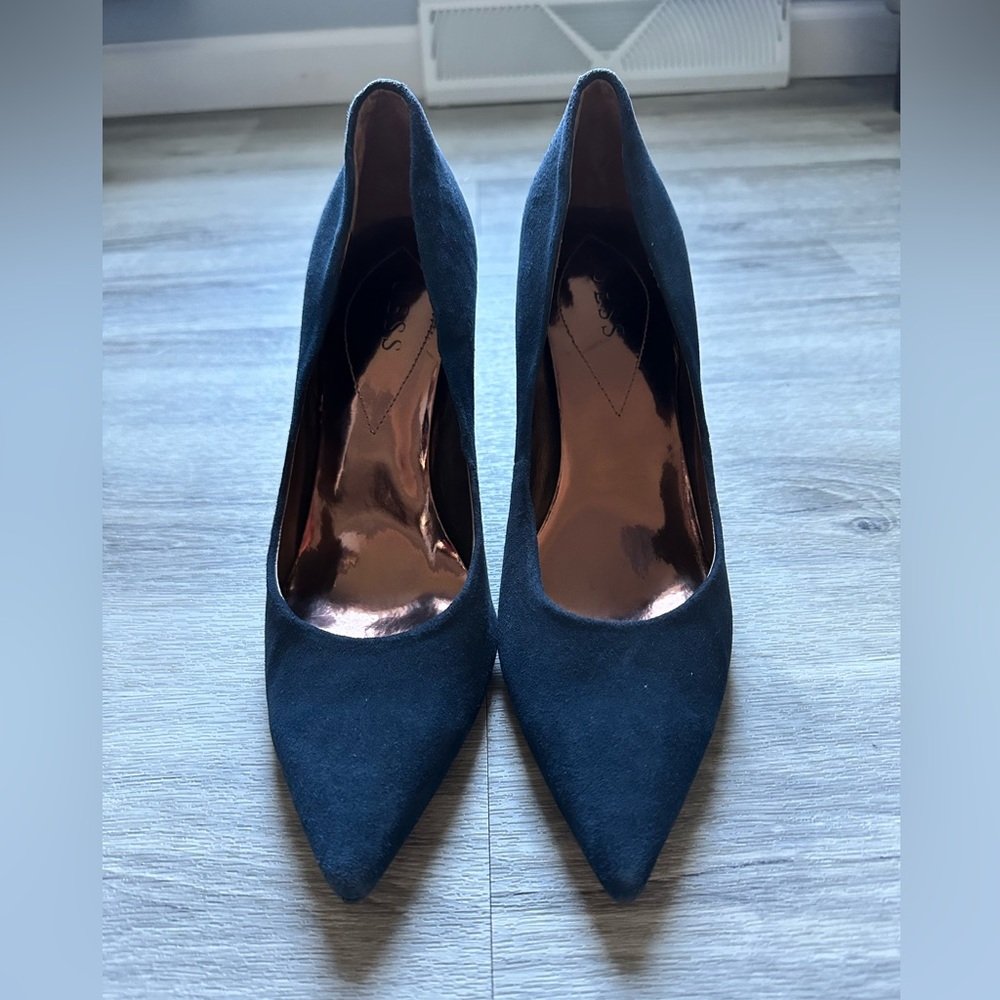 Navy suede guess heels size 9.5